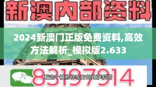 2024新澳门正版免费资料,高效方法解析_模拟版2.633