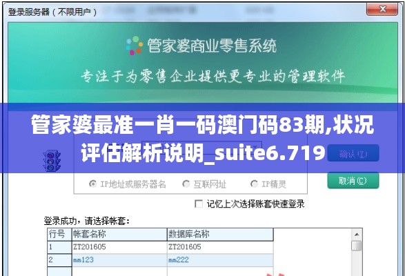 管家婆最准一肖一码澳门码83期,状况评估解析说明_suite6.719