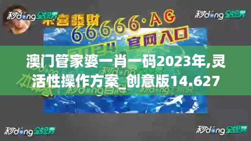 澳门管家婆一肖一码2023年,灵活性操作方案_创意版14.627