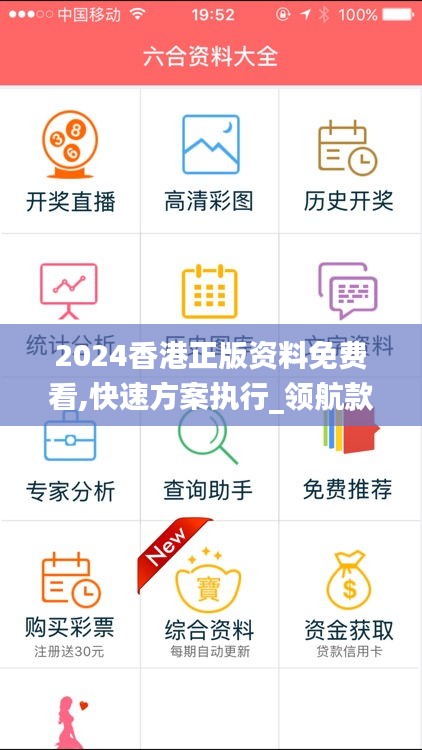 2024香港正版资料免费看,快速方案执行_领航款10.395