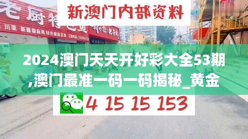 2024澳门天天开好彩大全53期,澳门最准一码一码揭秘_黄金版11.779