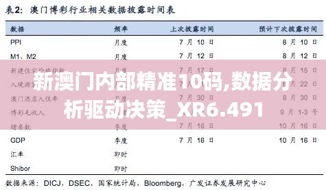 新澳门内部精准10码,数据分析驱动决策_XR6.491