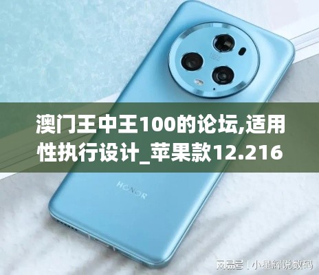 澳门王中王100的论坛,适用性执行设计_苹果款12.216