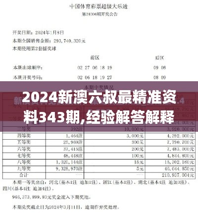 2024新澳六叔最精准资料343期,经验解答解释落实_C版10.310