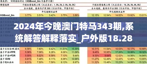 2024年今晚澳门特马343期,系统解答解释落实_户外版18.285