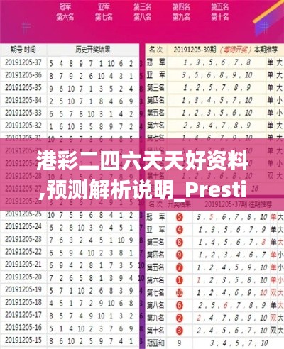 港彩二四六天天好资料,预测解析说明_Prestige5.521