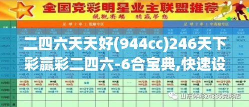 二四六天天好(944cc)246天下彩赢彩二四六-6合宝典,快速设计响应解析_W3.760