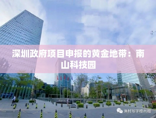 深圳政府项目申报的黄金地带：南山科技园