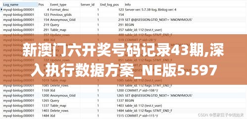 新澳门六开奖号码记录43期,深入执行数据方案_NE版5.597