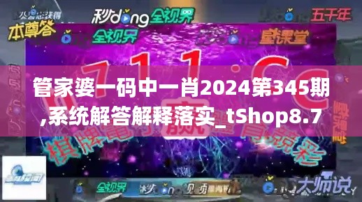 管家婆一码中一肖2024第345期,系统解答解释落实_tShop8.799