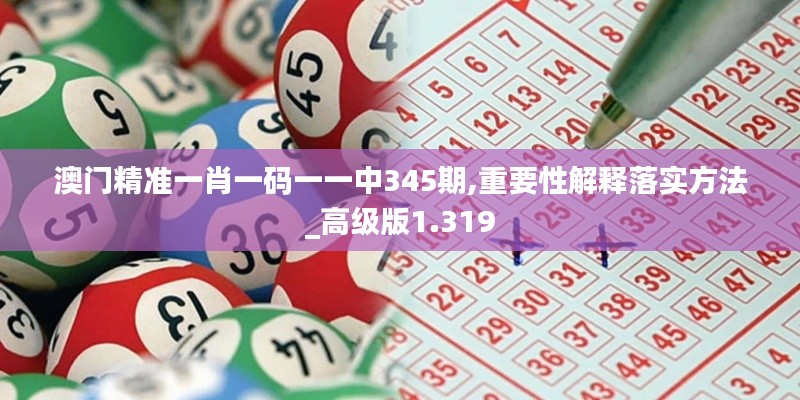 澳门精准一肖一码一一中345期,重要性解释落实方法_高级版1.319