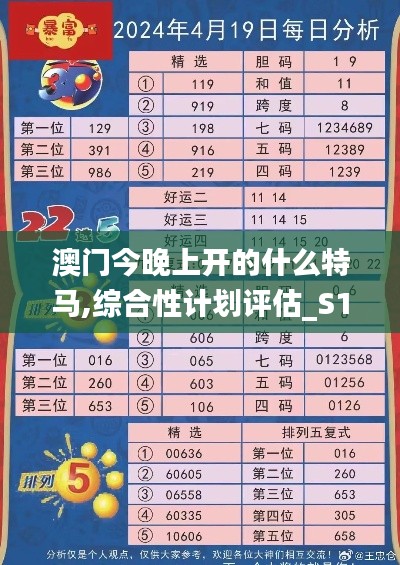 澳门今晚上开的什么特马,综合性计划评估_S17.903