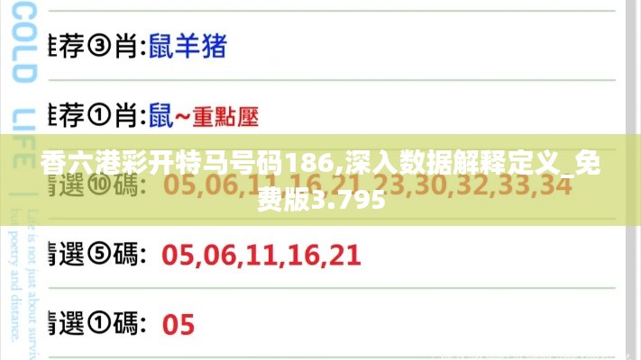 香六港彩开特马号码186,深入数据解释定义_免费版3.795