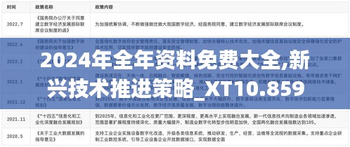 2024年全年资料免费大全,新兴技术推进策略_XT10.859