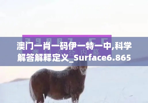 澳门一肖一码伊一特一中,科学解答解释定义_Surface6.865