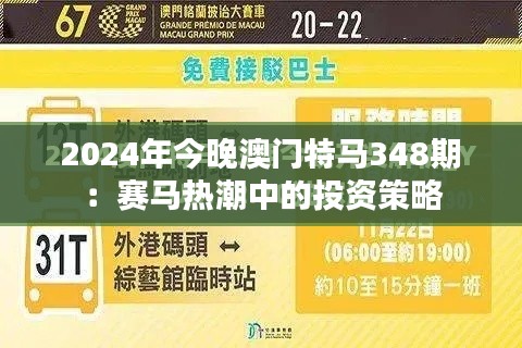 2024年今晚澳门特马348期：赛马热潮中的投资策略