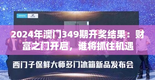 2024年澳门349期开奖结果：财富之门开启，谁将抓住机遇