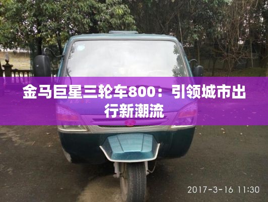 金马巨星三轮车800：引领城市出行新潮流