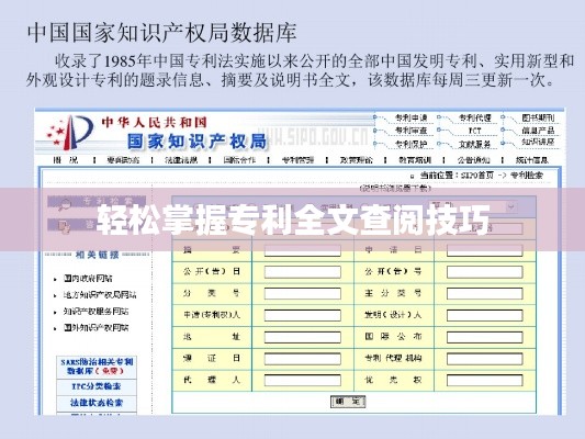 轻松掌握专利全文查阅技巧