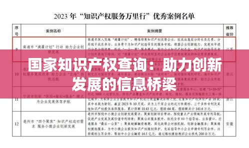 国家知识产权查询：助力创新发展的信息桥梁