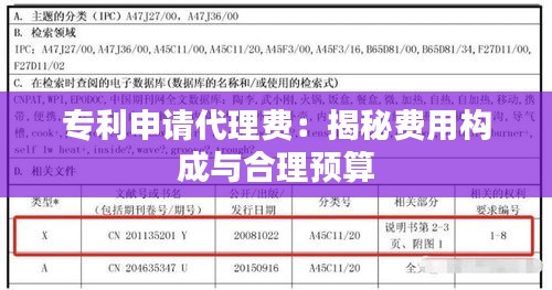 专利申请代理费：揭秘费用构成与合理预算