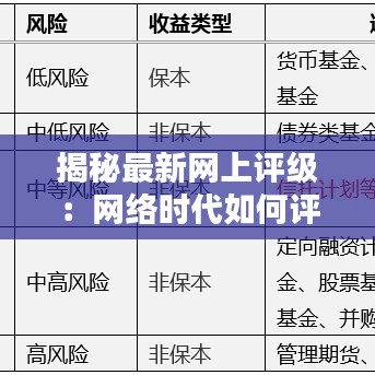 揭秘最新网上评级：网络时代如何评估信息价值