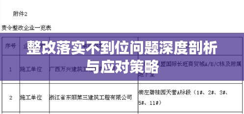 整改落实不到位问题深度剖析与应对策略