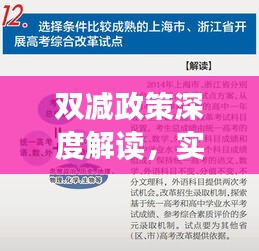 双减政策深度解读，实施细节与落地实践