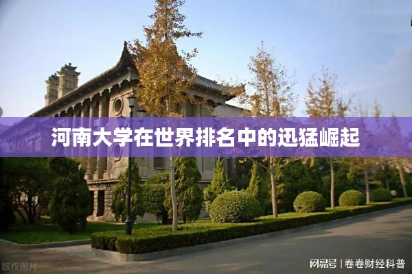 河南大学在世界排名中的迅猛崛起