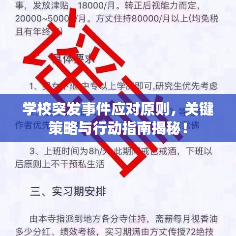 学校突发事件应对原则，关键策略与行动指南揭秘！