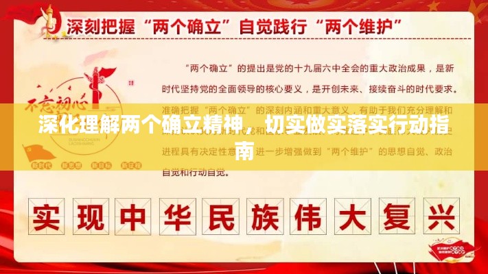 深化理解两个确立精神，切实做实落实行动指南