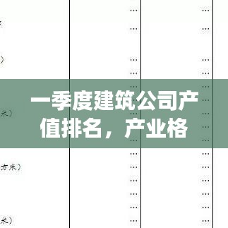 一季度建筑公司产值排名，产业格局与发展趋势深度解析