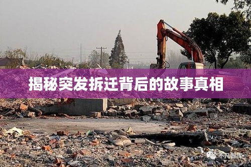 揭秘突发拆迁背后的故事真相