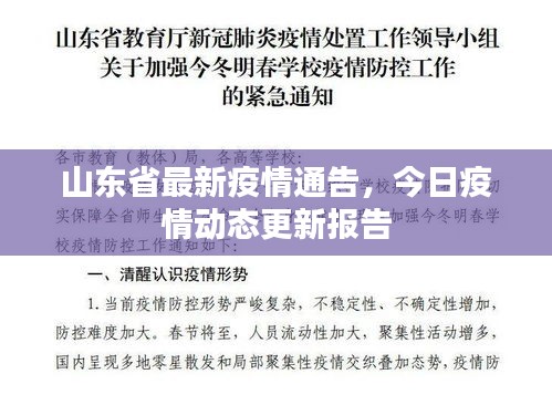 山东省最新疫情通告，今日疫情动态更新报告