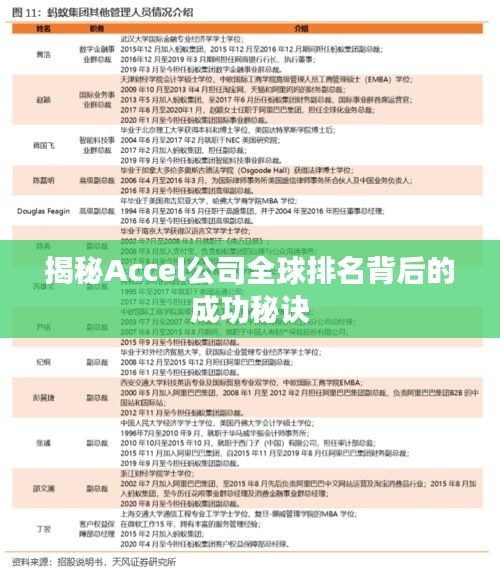 揭秘Accel公司全球排名背后的成功秘诀